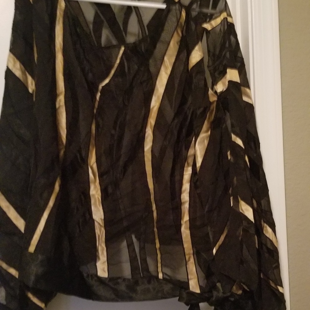 Elegant Black and Gold Top